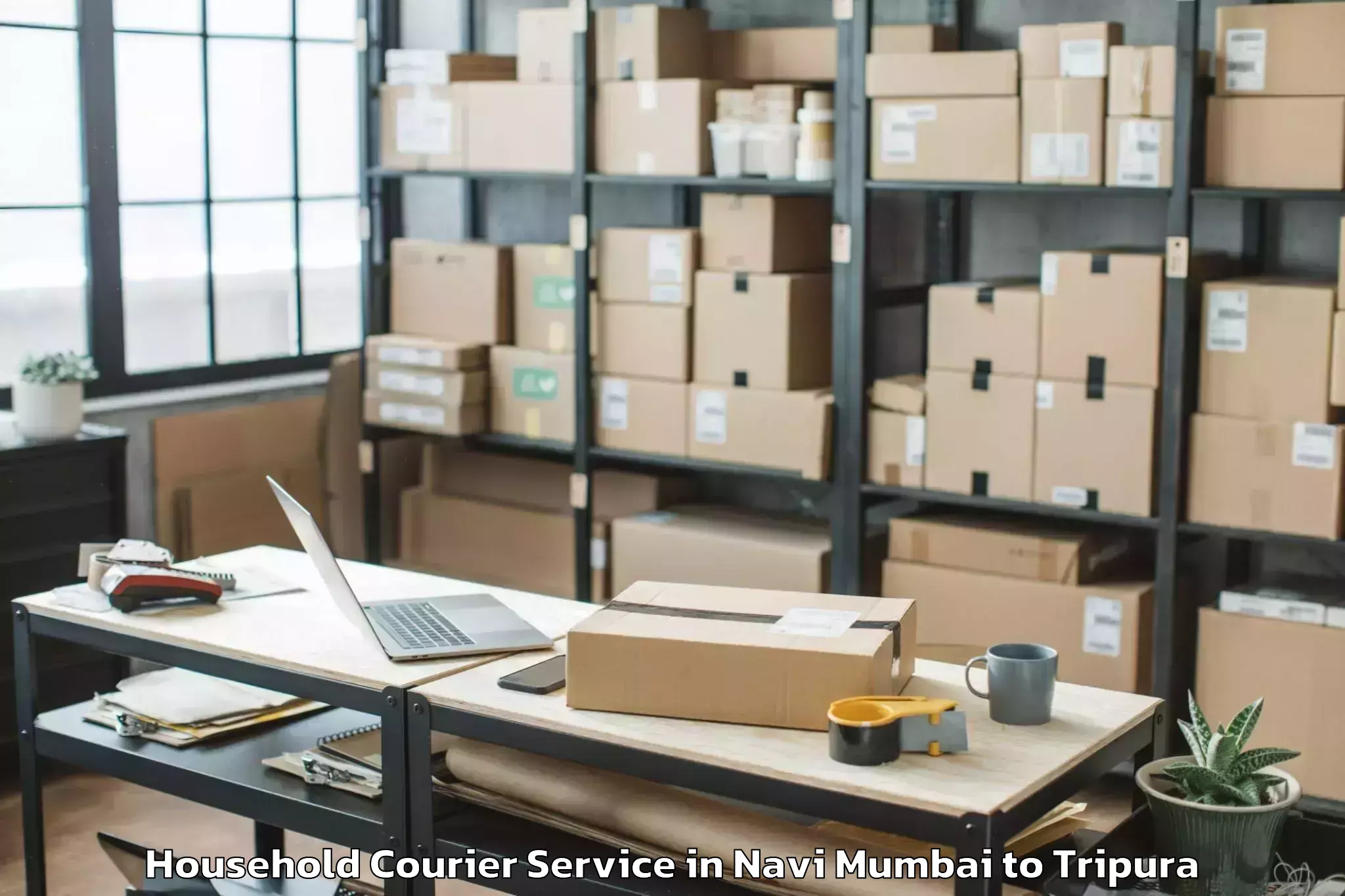 Trusted Navi Mumbai to Udaipur Tripura Household Courier